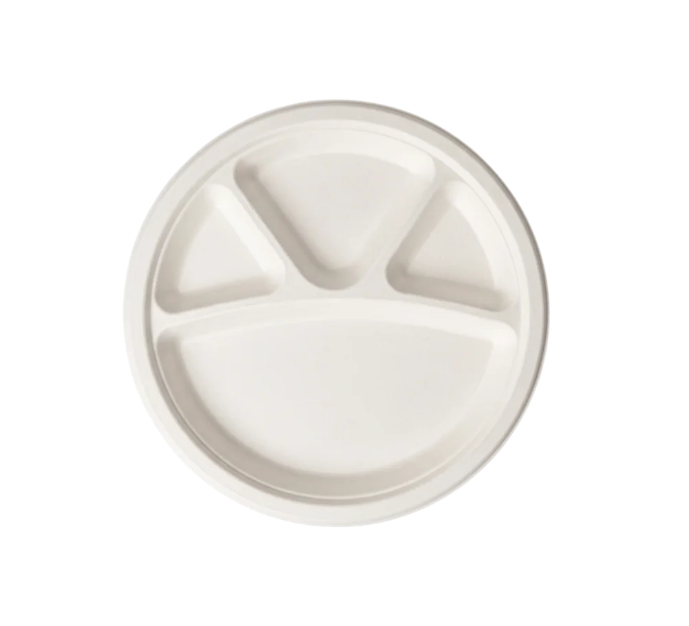 9 Inch Square Plate with 3 Compartments
